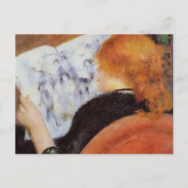 Cartão Postal Renoir: Leitura de Jovem (Frente)