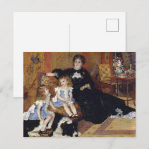 Cartão Postal Renoir - Madame e seus filhos, Cão de Bela Arte