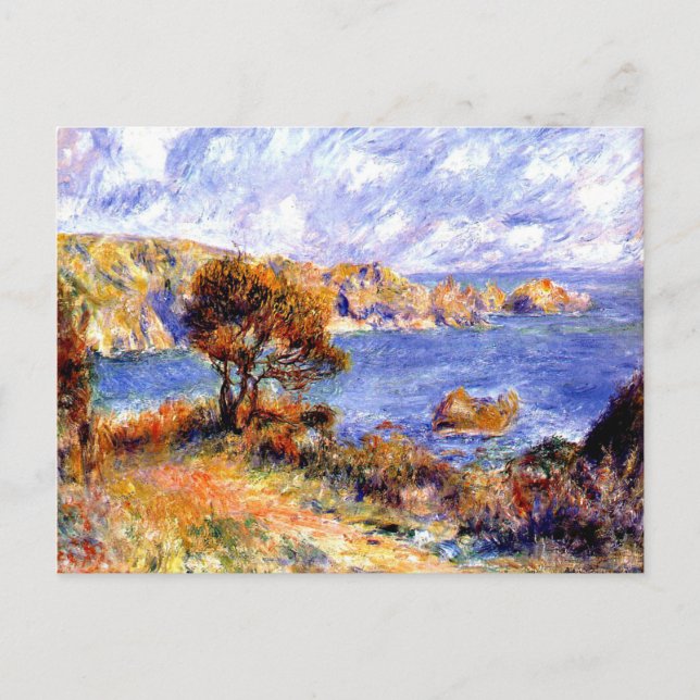 Cartão Postal Renoir - Vista em Guernsey (Frente)