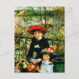 Cartão Postal Renoir's "As Duas Irmãs, No Terrace"
