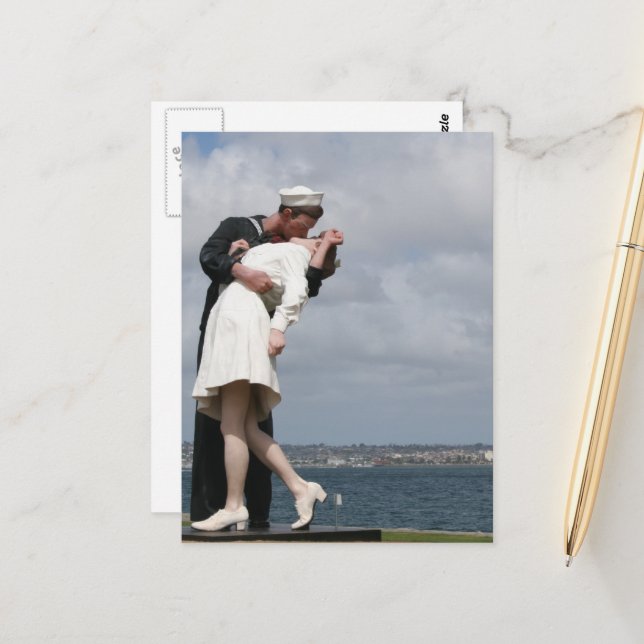 Cartão Postal Renúncia incondicional à escultura em San Diego (Frente/Verso In Situ)