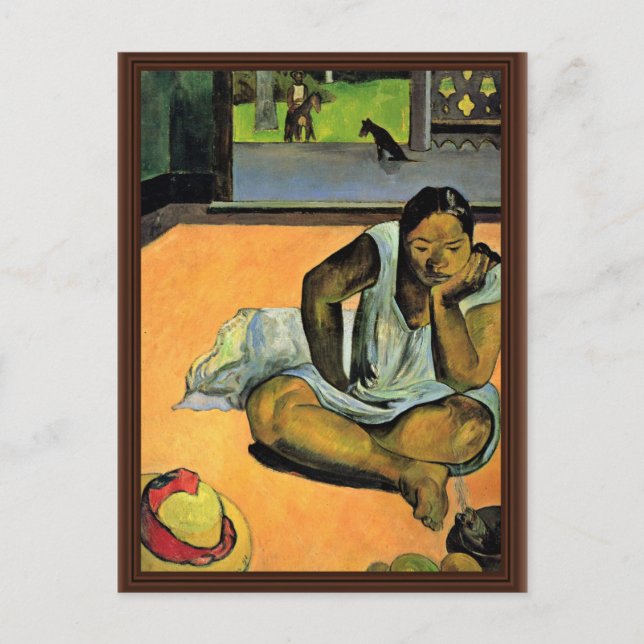 Cartão Postal Reo Mä "Ohi: A Faaturuma (A Vahine Fa'At?"Ruma), (Frente)