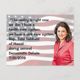 Cartão Postal Rep. Tulsi Gabbard da Citação do Debate do Havaí