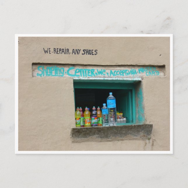 Cartão Postal reparar quaisquer calçados (Frente)