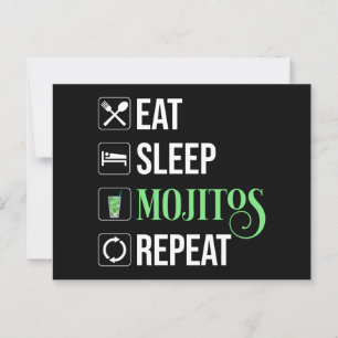 Cartão Postal Repetir Mojitos de Sono