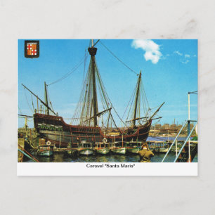 Cartão Postal Réplica Caravel, "Santa Maria "
