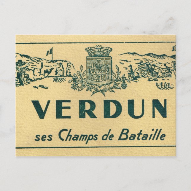 Cartão Postal Réplica Verdun, Campos de Batalha (Frente)