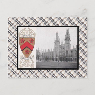 Cartão Postal Replica Vintage, All Souls College Oxford