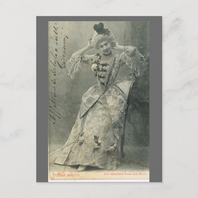 Cartão Postal Replica Vintage France, atriz francesa 1900 (Frente)