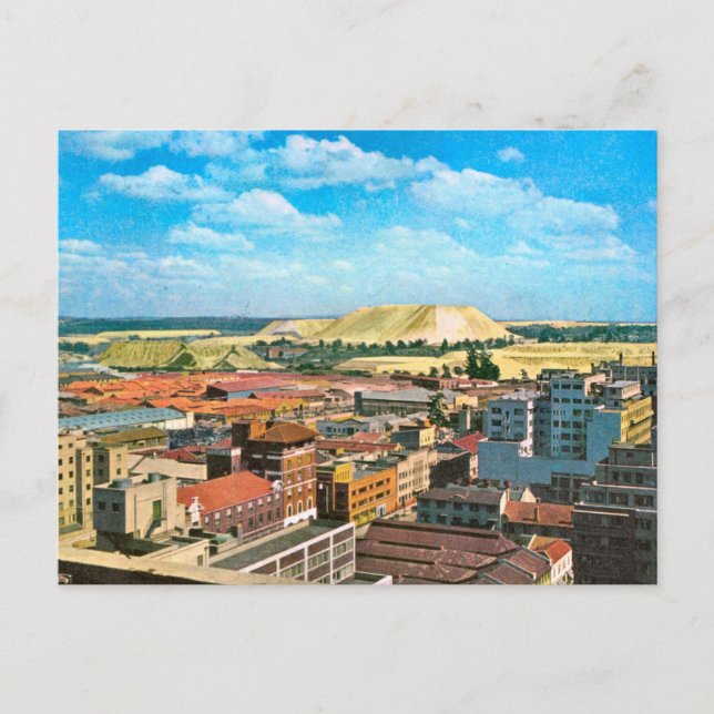Cartão Postal Réplica Vintage Johannesburg, minas Douradas (Frente)