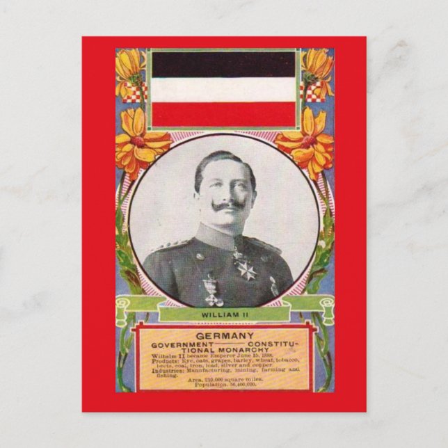 Cartão Postal Replica Vintage    PostcardKaiser Wilhelm II (Frente)