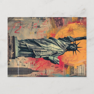 Cartão Postal Representação artística da Estátua da Liberdade