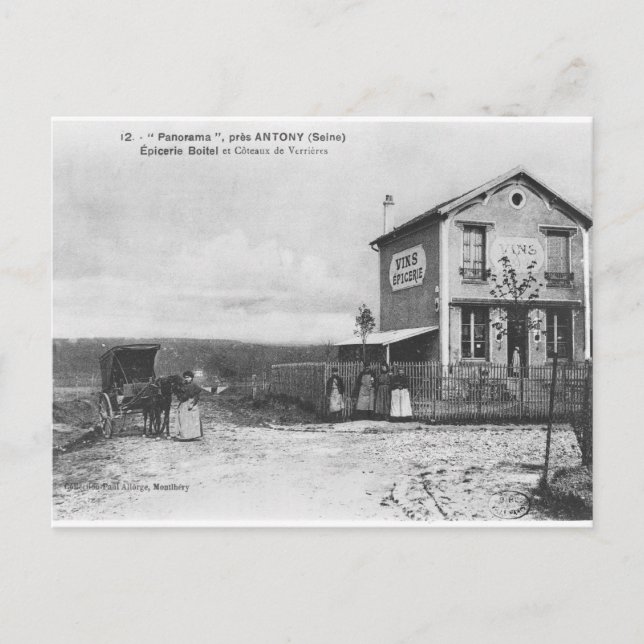 Cartão postal representando um 'Panorama' perto de (Frente)