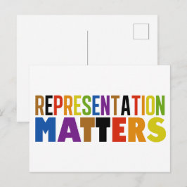 Cartão Postal Representation Matters Rainbow Diversity