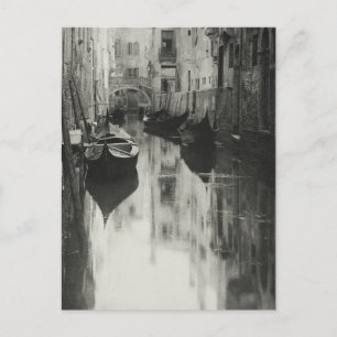 Cartão Postal Reprodução de Arte Restaurada de um Canal Venezian