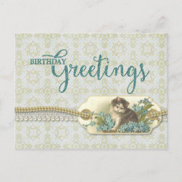 Cartão Postal Reprodução de Gatinhos Vintage