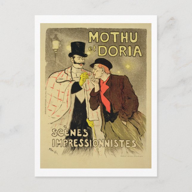 Cartão Postal Reprodução de um poster publicando 'Mothu and Do' (Frente)