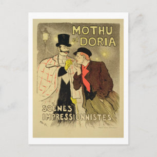 Cartão Postal Reprodução de um poster publicando 'Mothu and Do'