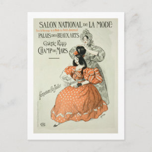 Cartão Postal Reprodução de uma poster publicando o "Salon Na