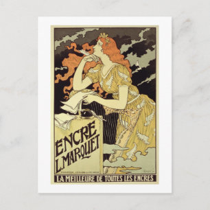 Cartão Postal Reprodução de uma poster publicitária "Marquet