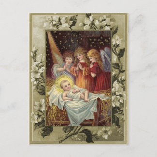Cartão Postal Reprodução Vintage da Natividade de Natal