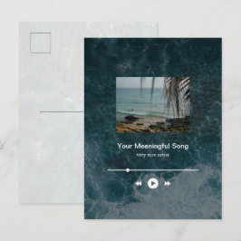 Cartão Postal Reprodutor de Música do Oceano Personalizável Esté