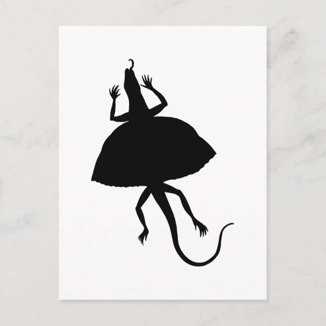 Cartão Postal Réptil negro (Frente)