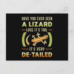 Cartão Postal Reptile Lizard Gecko Animal Répteis Funny Gift
