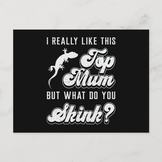 Cartão Postal Reptile Lizard Gecko Reptiles Animal Funny Gift (Frente)