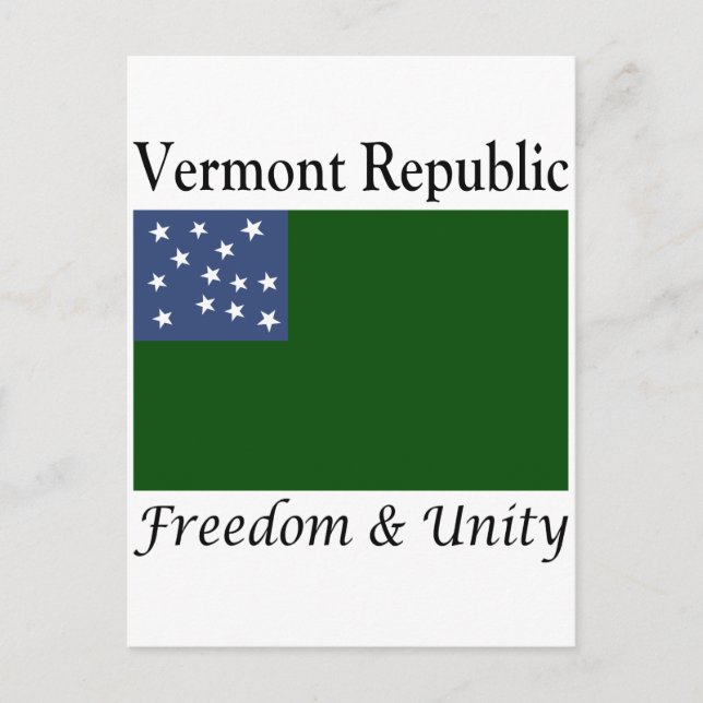Cartão Postal República do Vermont (Frente)