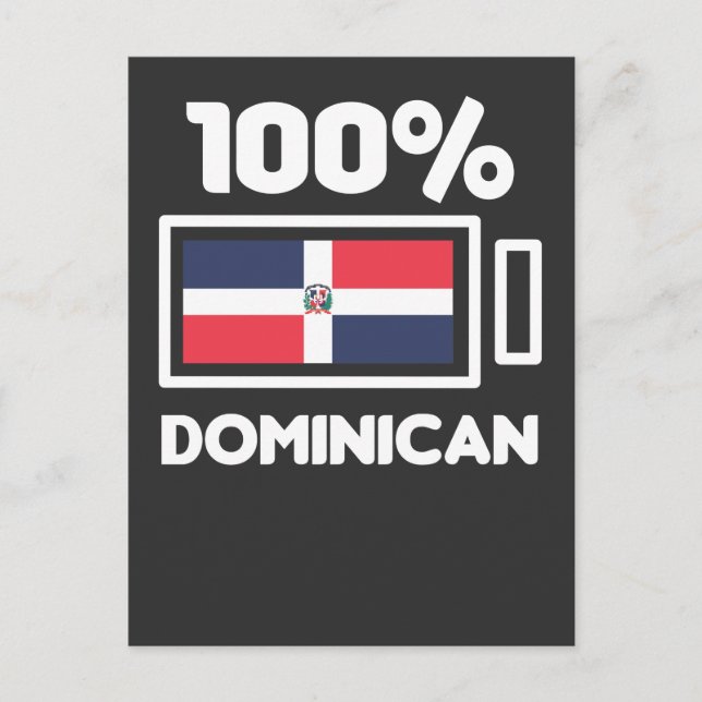 Cartão Postal República Dominicana Bandeira República Dominicana (Frente)