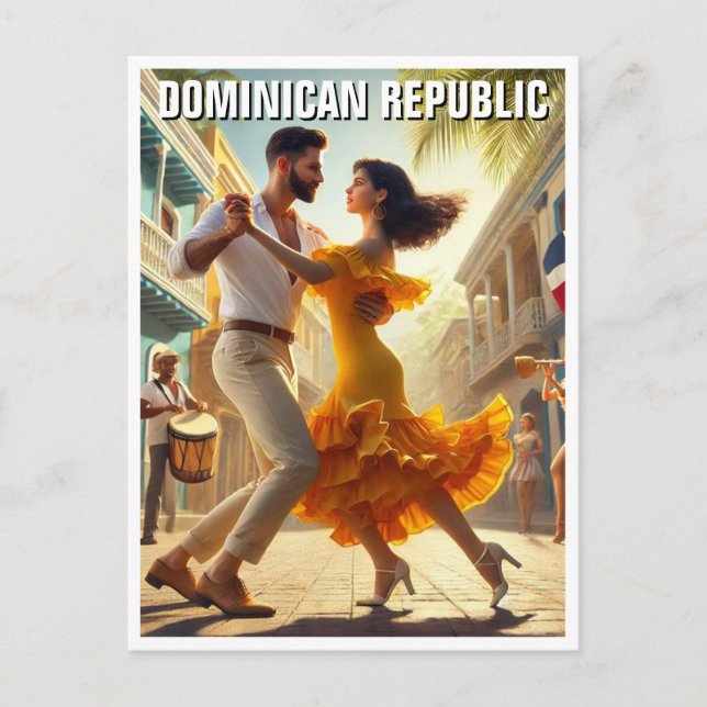 Cartão Postal República Dominicana Merengue Dancers (Frente)