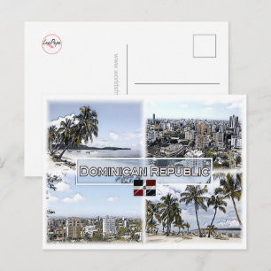Cartão Postal República Dominicana - Mosaico -