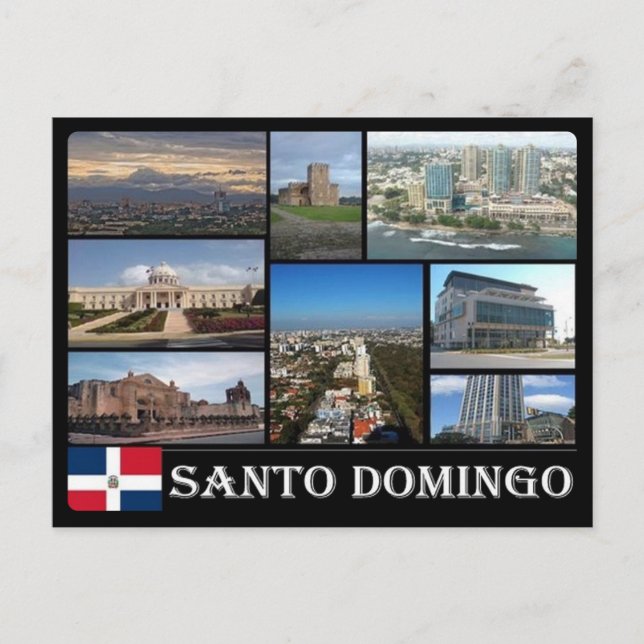 Cartão Postal República Dominicana - Santo Domingo - Mosaico - (Frente)