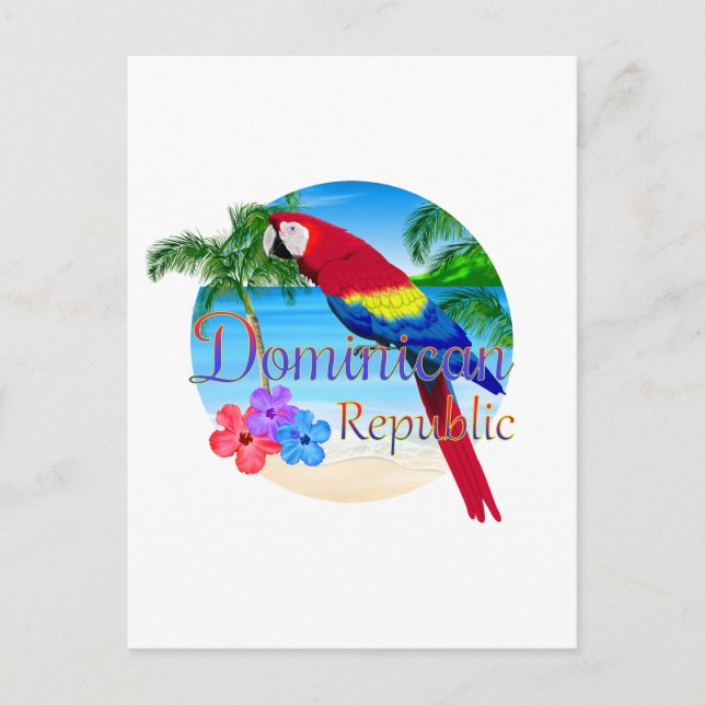 Cartão Postal República Dominicana Tropical (Frente)