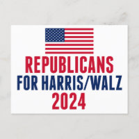 Republicanos pela Harris Walz American Flag