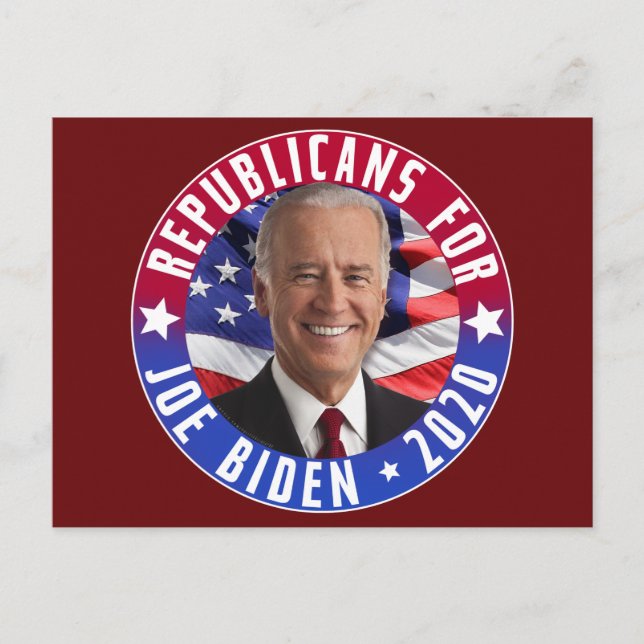 Cartão Postal Republicanos por Joe Biden Presidente dos EUA Foto (Frente)