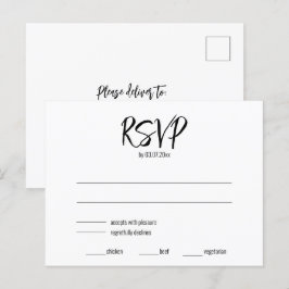 Cartão Postal 💍 requisitos mínimos de RSVP e dieta