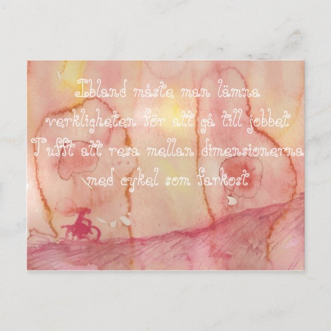 Cartão Postal Resa mellan dimensionerna (Frente)