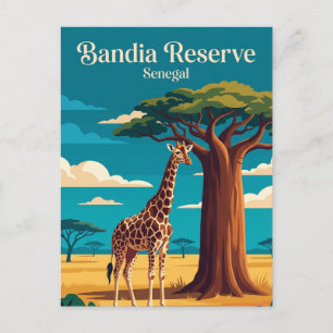 Cartão Postal Reserva de Vida Selvagem Bandia Senegal