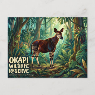 Cartão Postal Reserva de Vida Selvagem Okapi