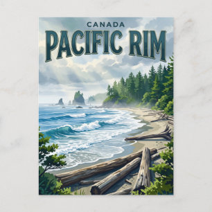 Cartão Postal Reserva do Parque Nacional Pacific Rim Canadá