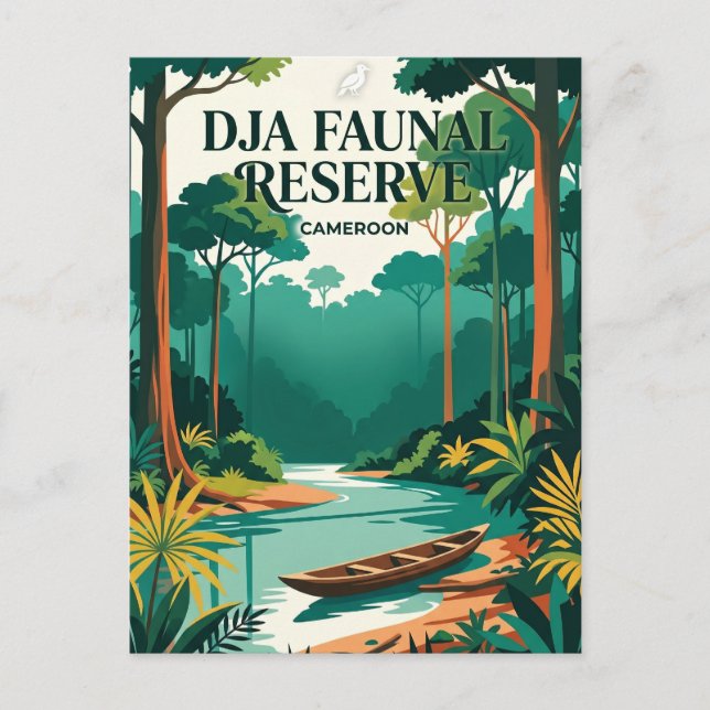 Cartão Postal Reserva Faunística de Dja Camarões (Frente)