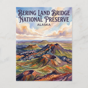 Cartão Postal Reserva Nacional da Ponte Terrestre de Bering EUA