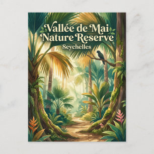 Cartão Postal Reserva Natural da Vallée de Mai Seychelles
