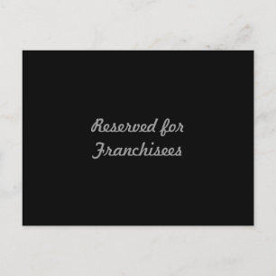 Cartão Postal Reservado para Franqueados