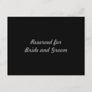 Cartão Postal Reservado para Noiva e Placa Groom