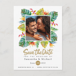 Cartão Postal Reserve a data para casamento | Foto com limite tr