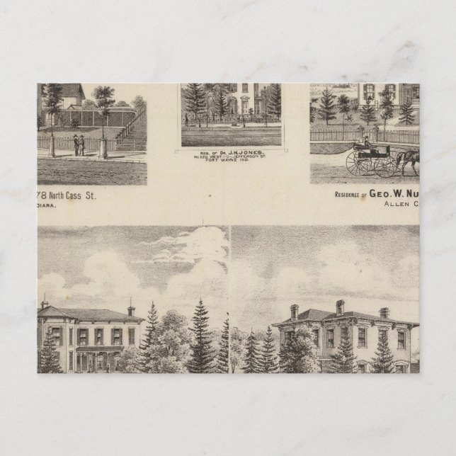 Cartão Postal Residência de Henry Baker e outros (Frente)