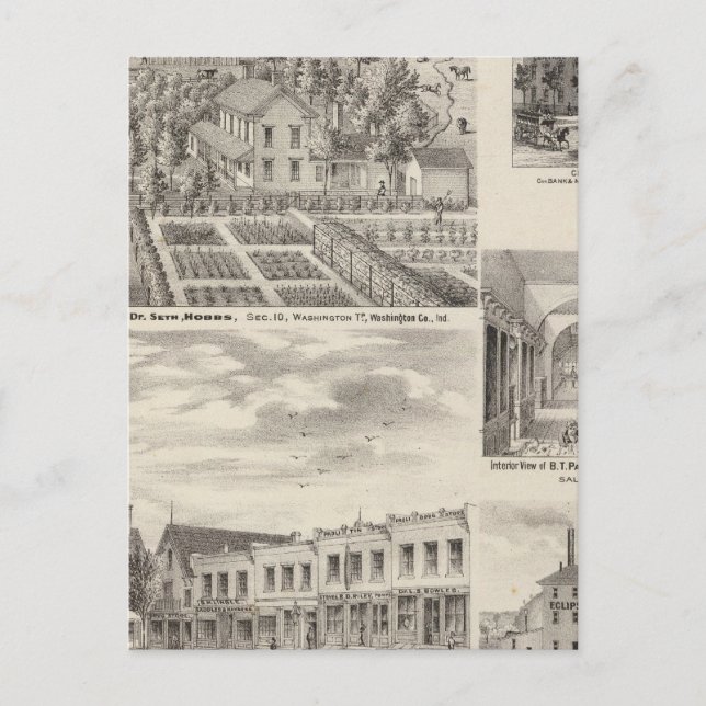 Cartão Postal Residência do falecido Dr. Seth Hobbs Washington C (Frente)